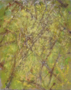 Préfeuillaison 1, 2009. Acrylique sur toile, 40 x 40 cm.