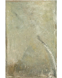 Tige blanche crayonnée, 2011. Huile et crayon sur bois, 118 cm x 79 cm.