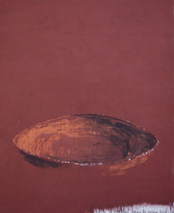 Enfin il parvint... le 1 VIII 15, acrylique et poudre de marbre, 246 x 201 cm