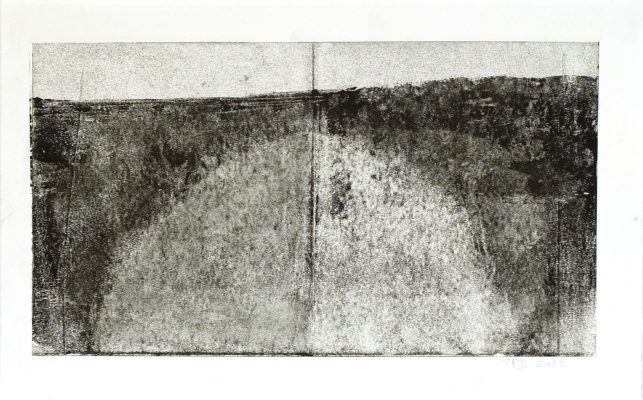 "Sans titre", 2022. Monotype, 25 x 40 cm.