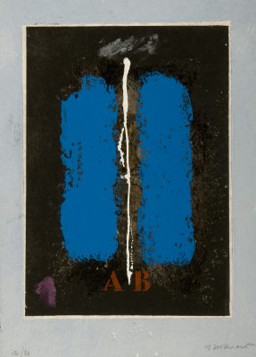 "Sans titre". Gravure au carborundum, 38 x 28 cm.