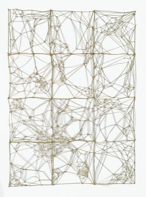 Marinette CUECO. "Carex digitata – des prés", 2020. Entrelacs, 90 x 60 cm.