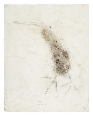 Les oiseaux. Technique mixte sur papier japon, 40 x 30 cm, 2018.