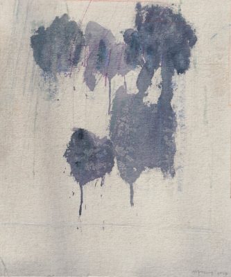 "Archive aqua P-V", 2024, acrylique sur toile