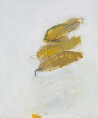 Feuille jaune, Acrylique sur toile, 72 x 60,5 cm, 2019