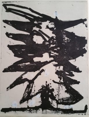 "Sans titre", 1989. Aquatinte au sucre sur cuivre, réhaussée, 61,7 x 47,5 cm.
