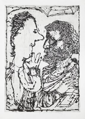 "Sans titre", 1992. Aquatinte au sucre sur cuivre sur vélin de Rives, 99,5 x 69,7 cm.