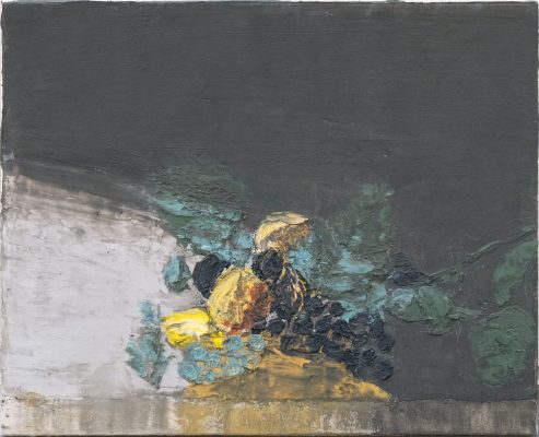 "A CARAVAGE", 2022. Acrylique, poudre de marbre et pigments, 54 x 65 cm.