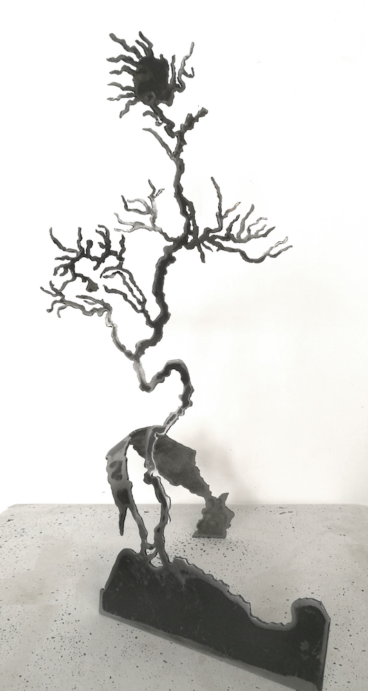 Nil, Acier de 3mm verni, 54 x 30 x 30 cm, 2018.