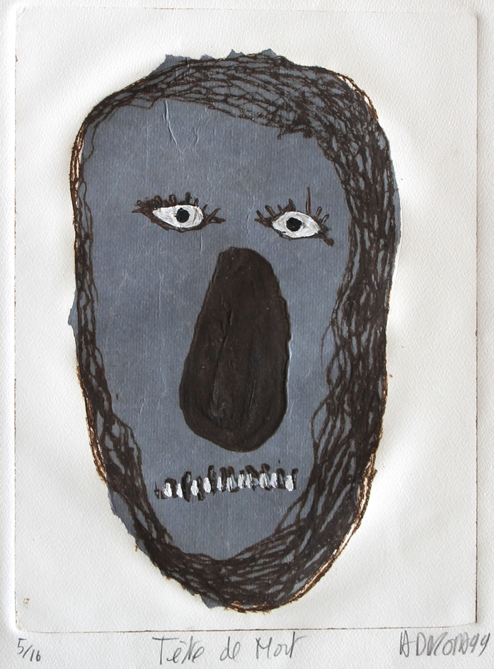 "Sans titre". Gravure, 65 x 49,5 cm.