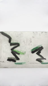 "Recueil - mai", 2022. Eau forte et aquatinte, 71 x 39 cm.