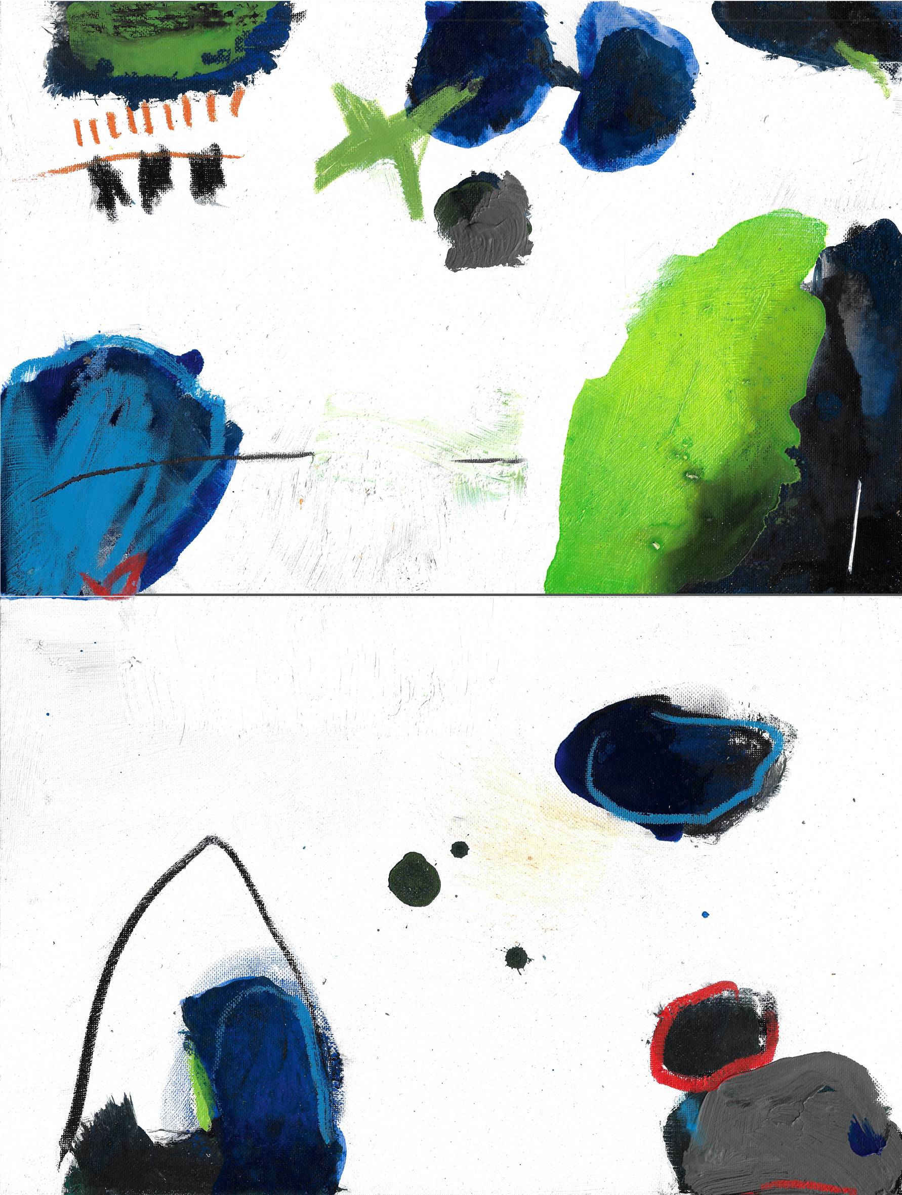 "Jardin 7", 2022. Acrylique sur isorel entoilé, 54 x 41 cm.
