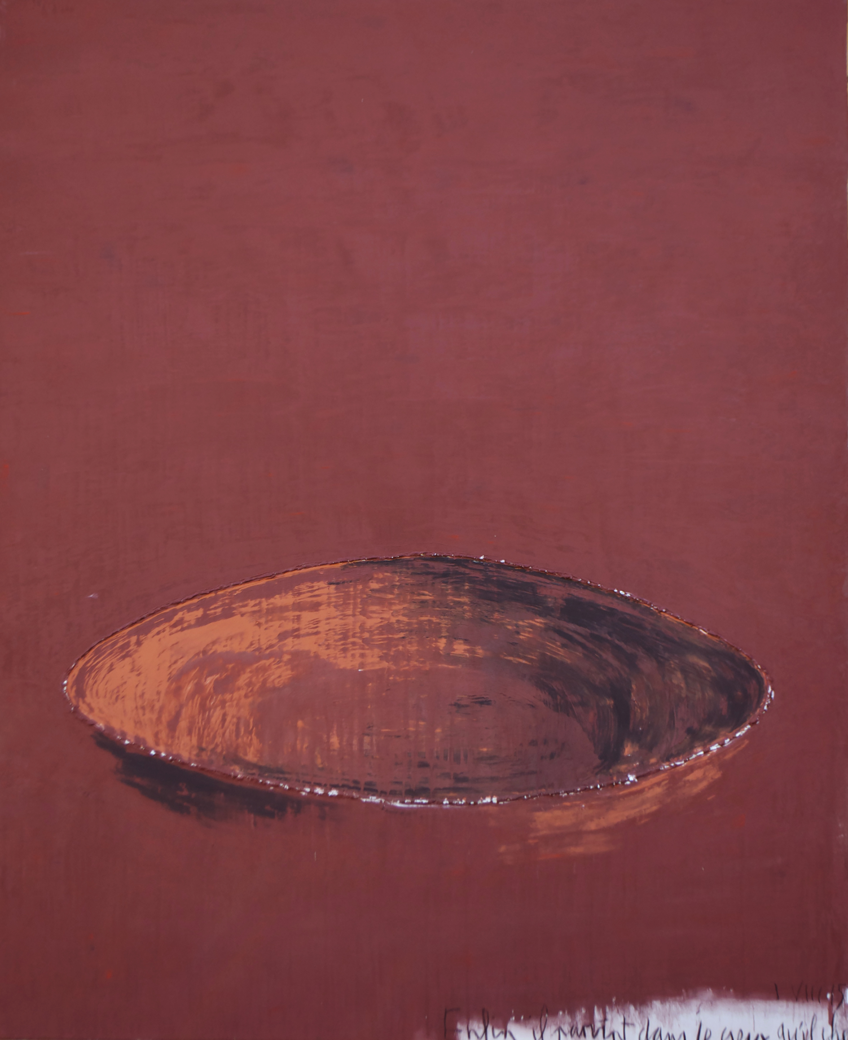Enfin il parvint... le 1 VIII 15, acrylique et poudre de marbre, 246 x 201 cm