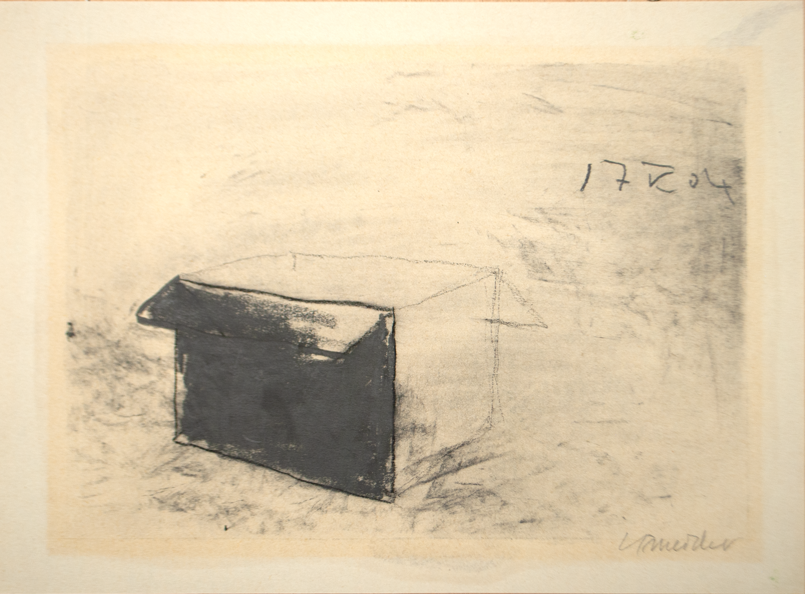 Le carton du 17 V 04, crayon sur papier,18 X 25,5 cm