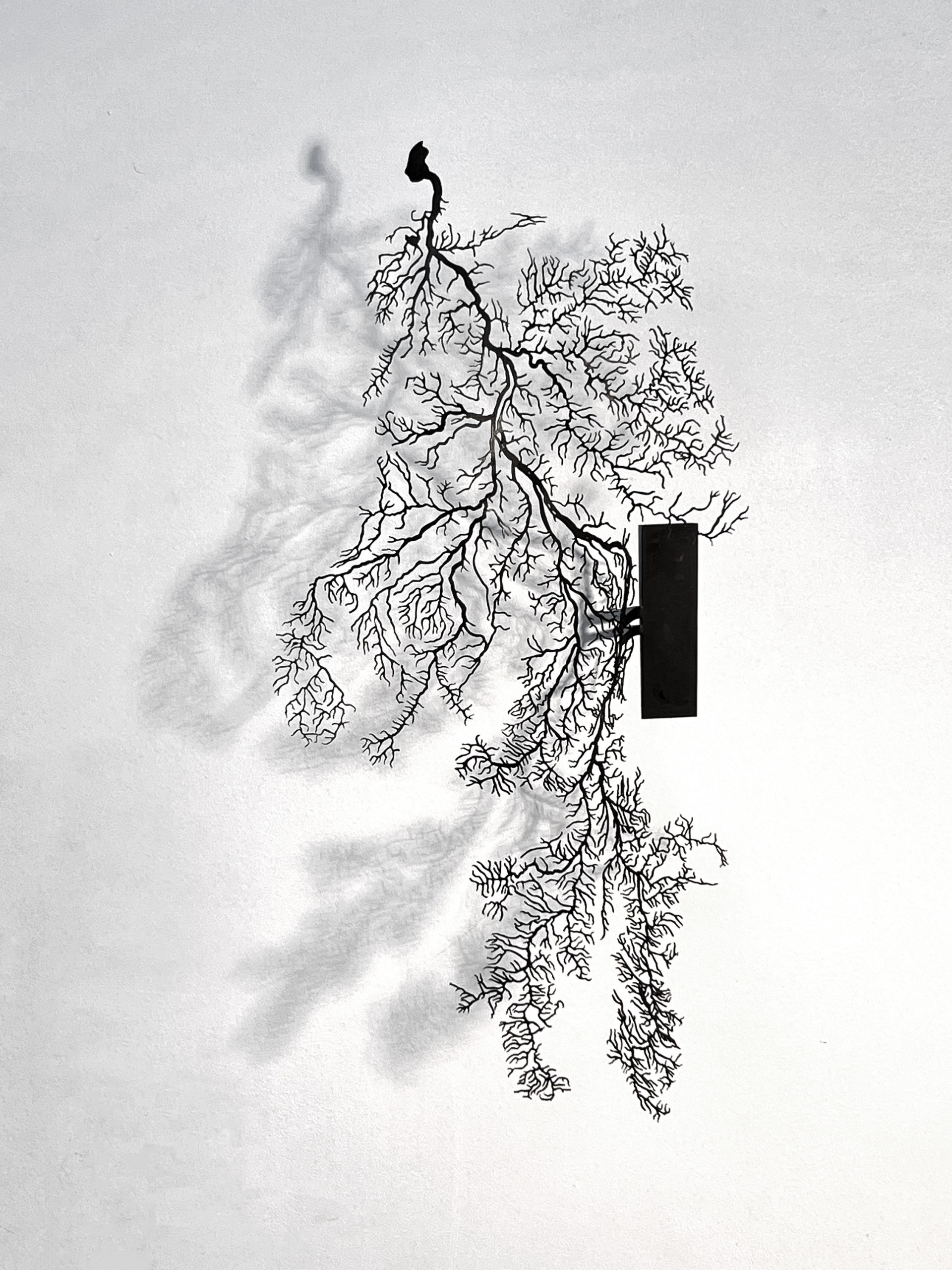 Loire, 2024, laiton patiné et verni