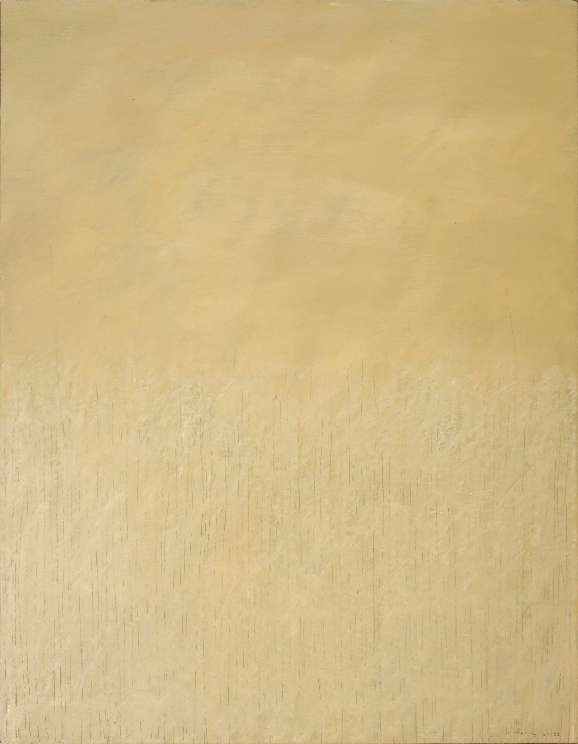 Sans titre, 2023, Huile sur papier marouflé sur toile