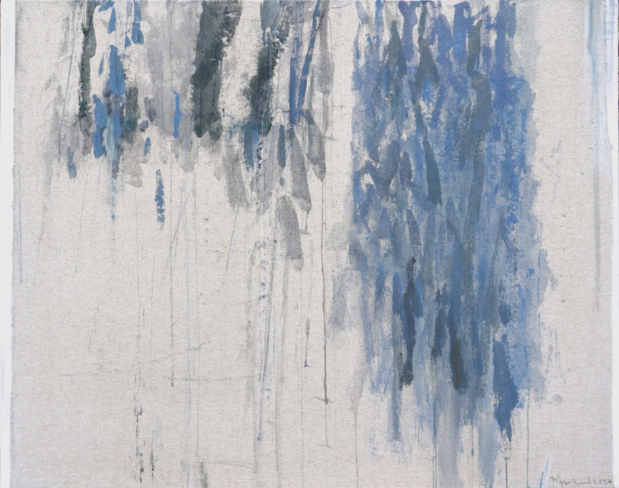"Scène pluie GH-II", 2024, acrylique sur toile