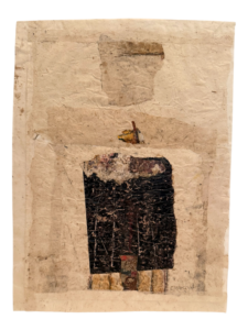 Technique mixte et collage sur papier, 43 x 32 cm, 2024