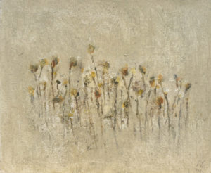 Champ, 24 x 30 cm, 2024, technique mixte sur toile